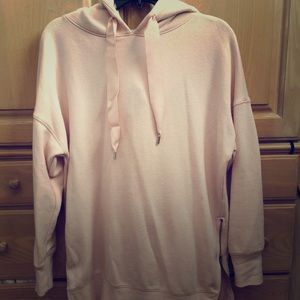 Light pink hooded sweatshirt